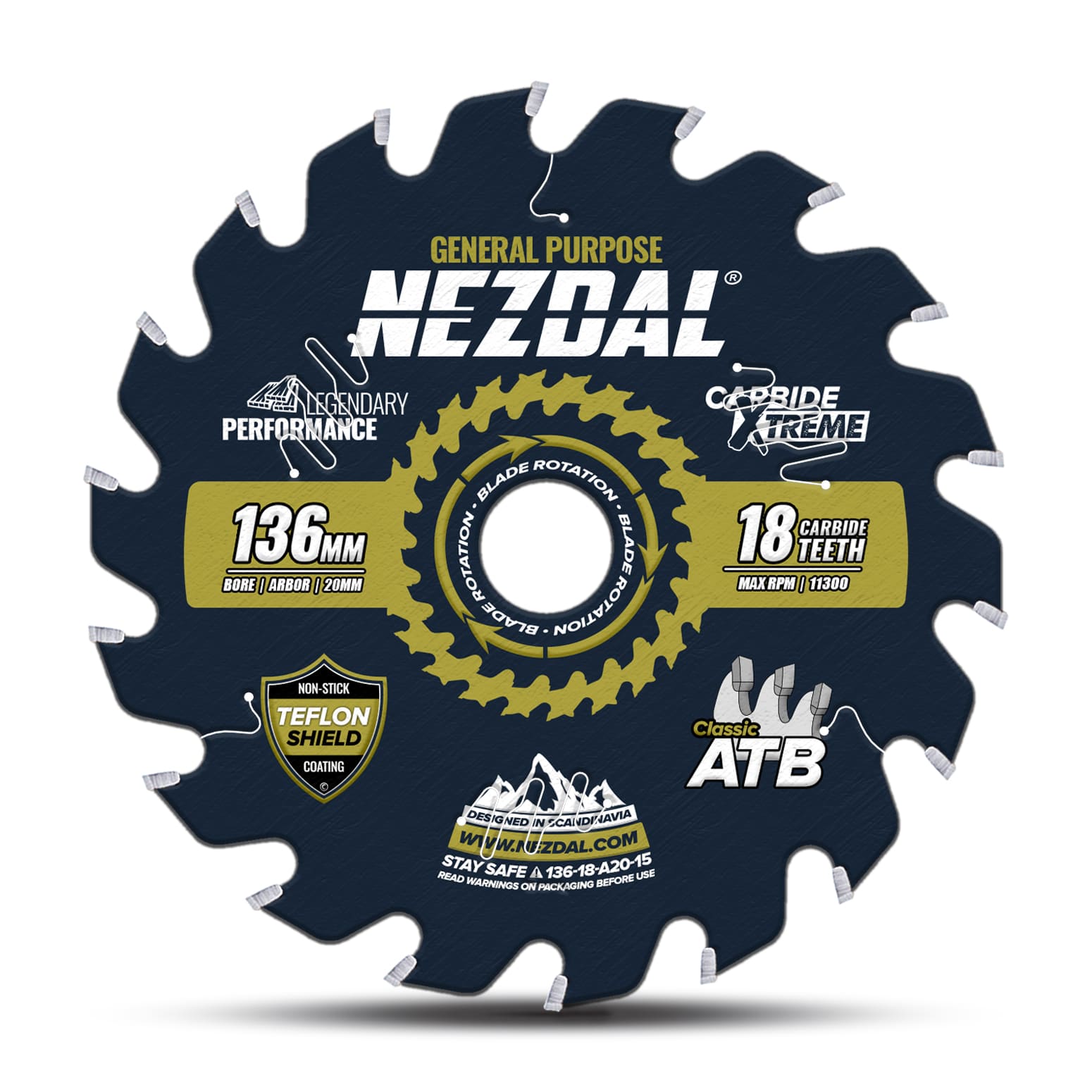 136mm | 18T | General Purpose | Wood