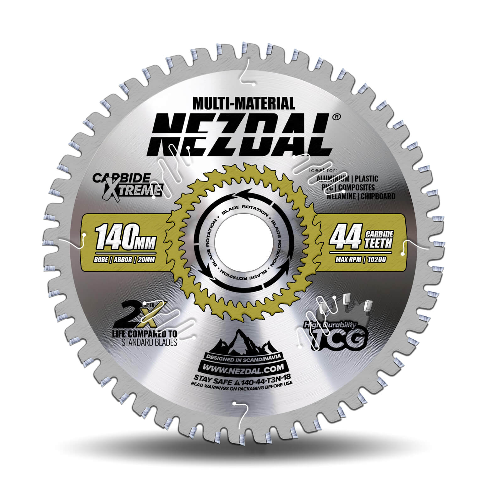 140mm | 44T | Multi-Material | Fine Finish