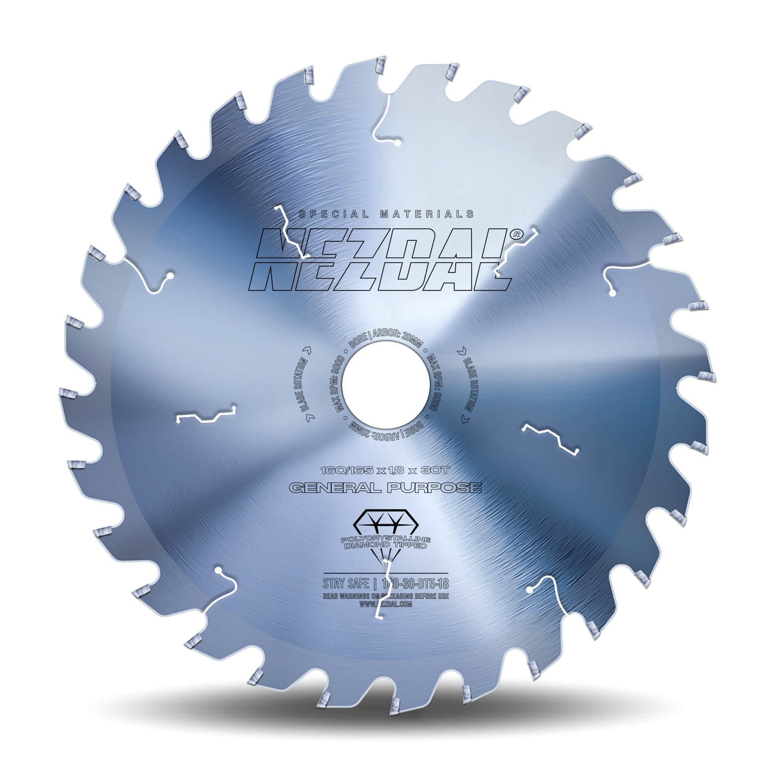 160/165mm | 30T | Fibo, Steni, Composites, PVC, Laminate Flooring | Diamond Teeth | 75X Life | 1,8mm Kerf