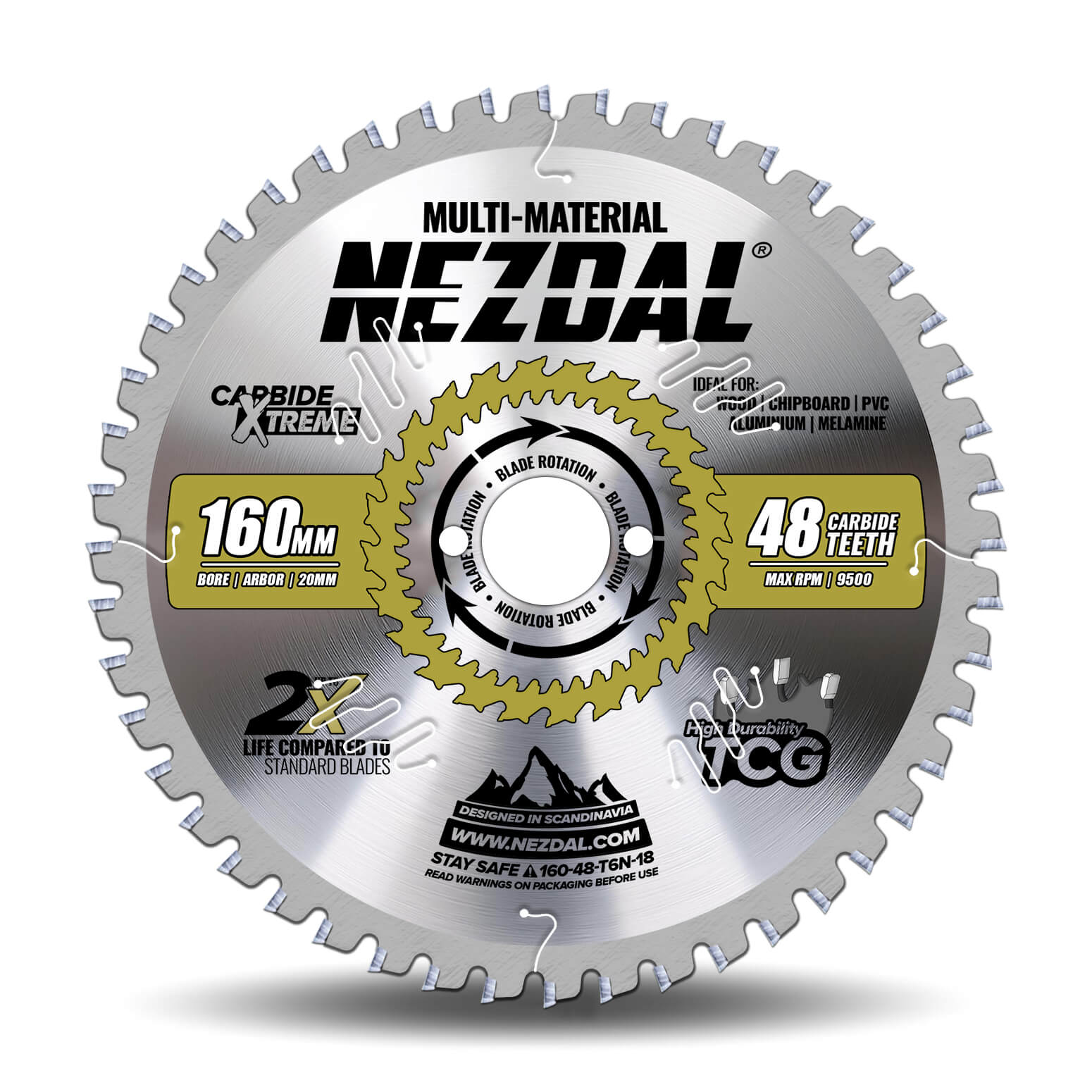 160mm | 48T | Multi-Material | Fine Finish | 1,8mm Kerf