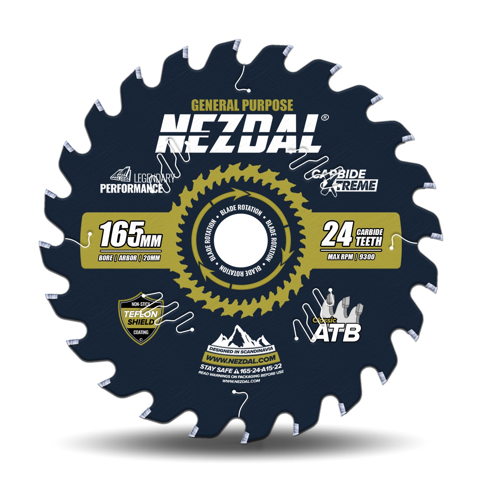 165mm | 24T | General Purpose | Wood | 2,2mm Kerf