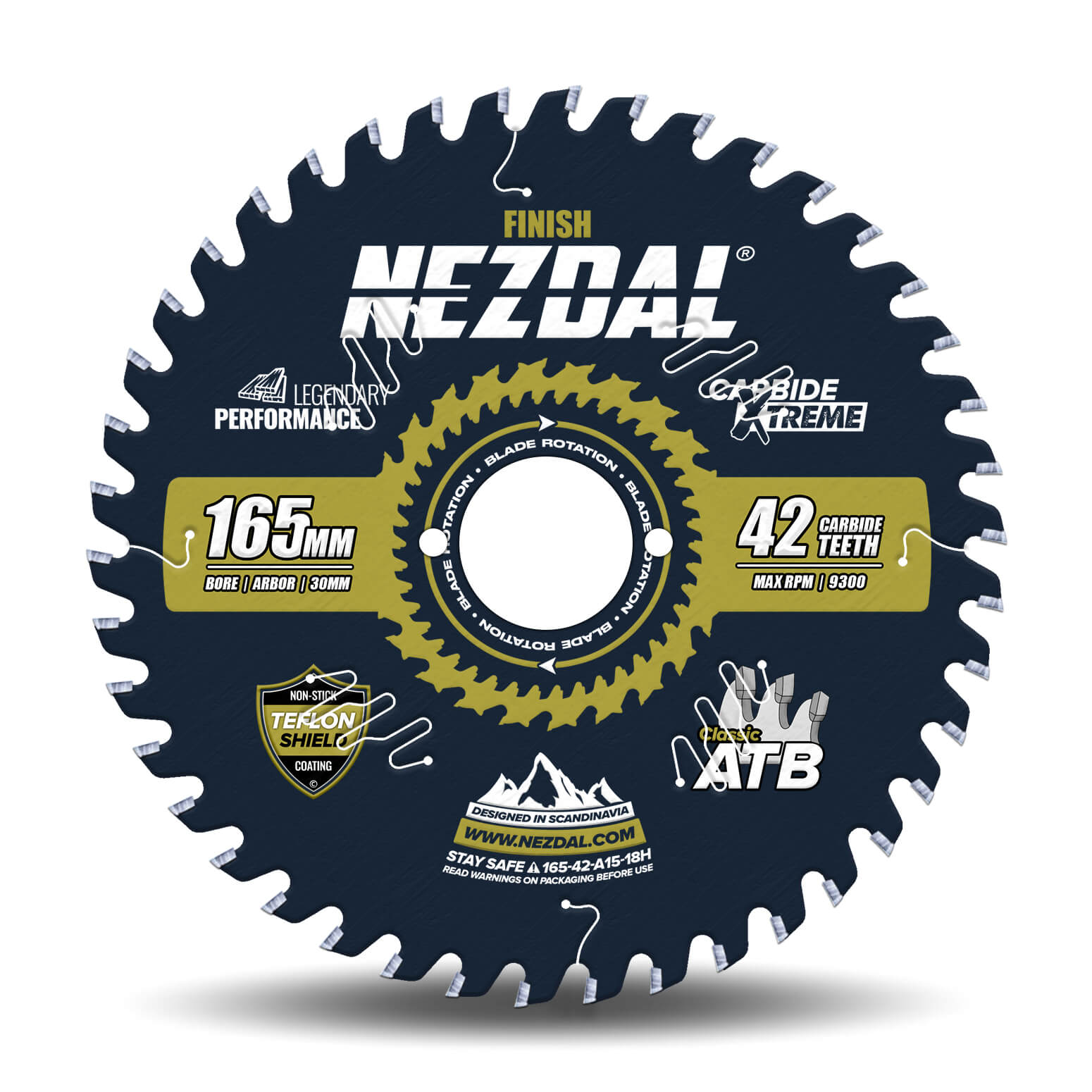 165mm | 42T | Finish | Wood | 30mm Arbor