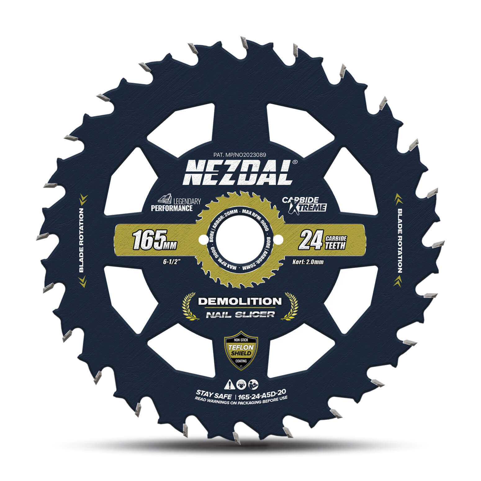 165mm | 24T | Wood & Nails | 15X Life | Nail-Slicer®