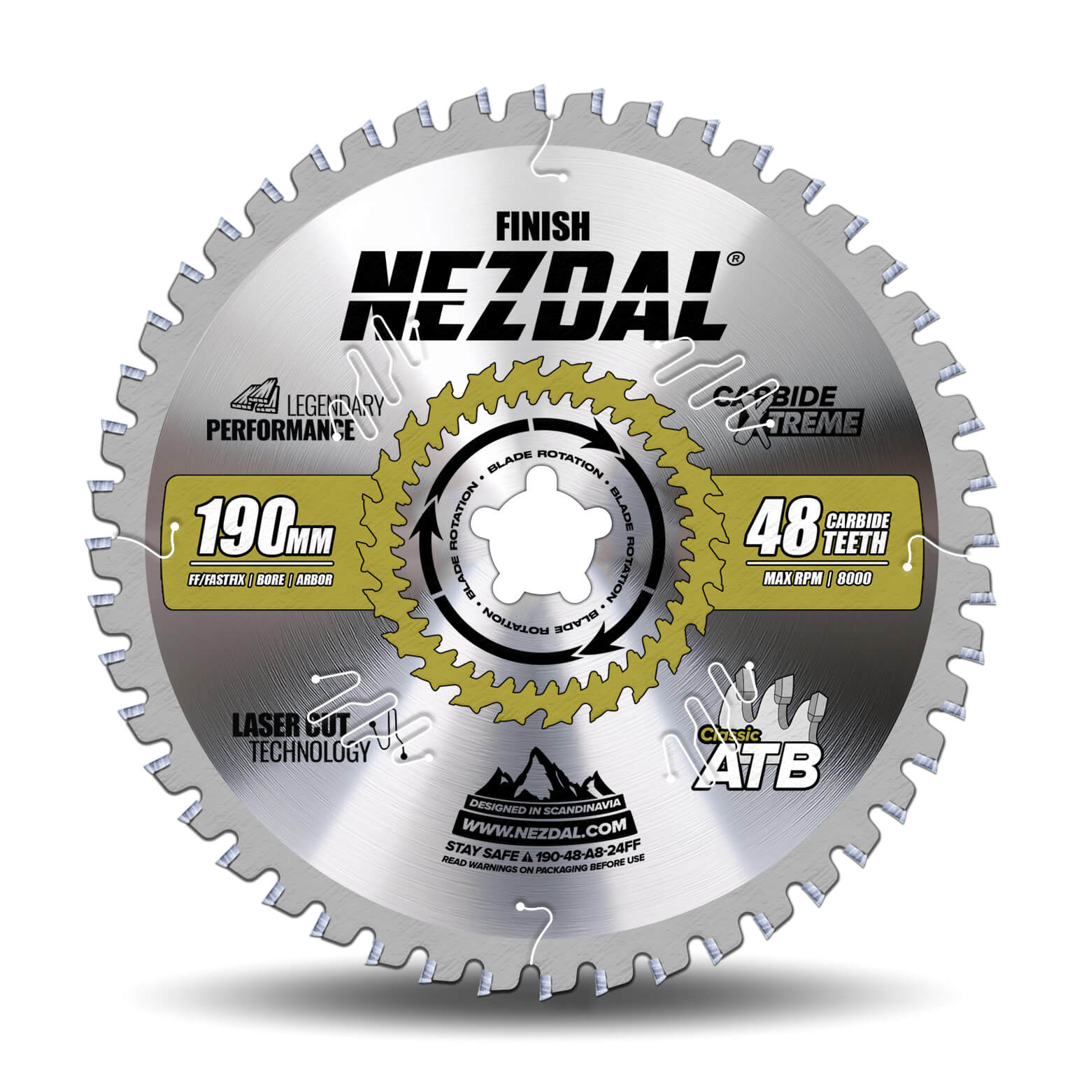 190mm | 48T | Fine Finish | Wood | FastFix Arbor | Fits Festool CS50