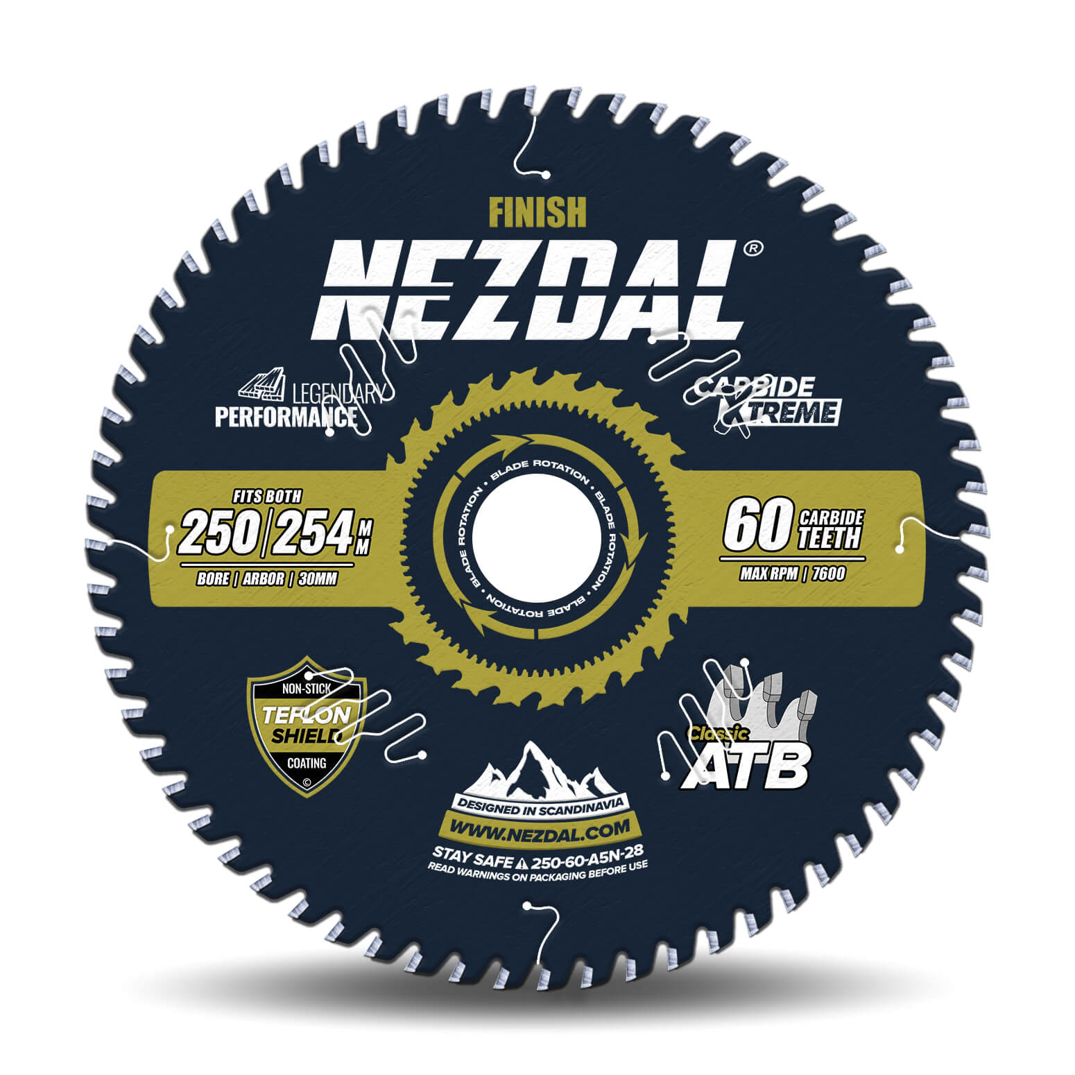 250/254mm | 60T | Finish | Wood | Miter Saw