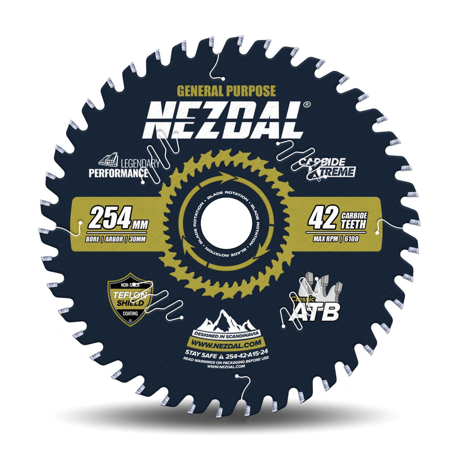 254mm | 42T | General Purpose | Wood | 2,4mm Kerf | Table Saw