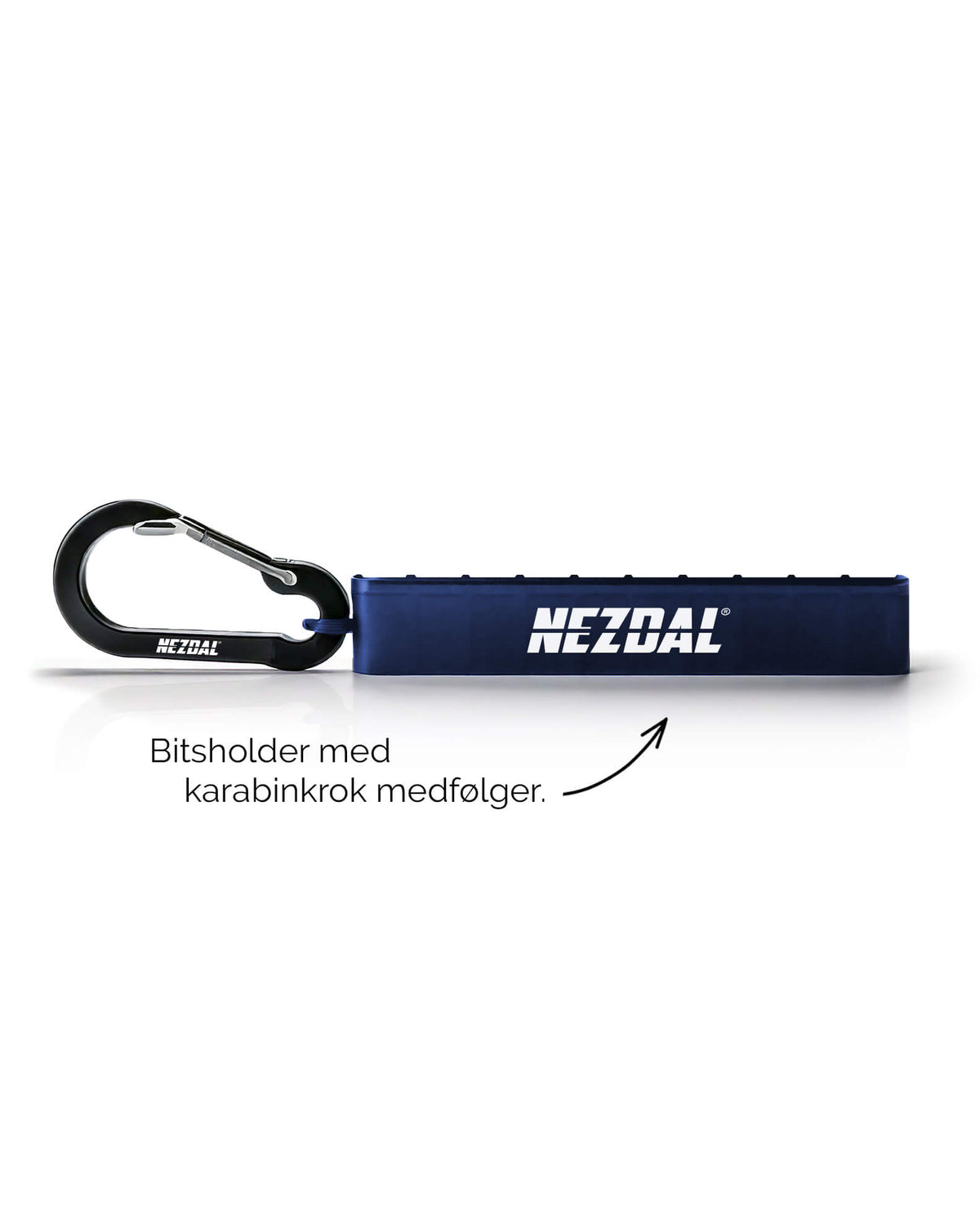Carabiner holder with 90mm bits