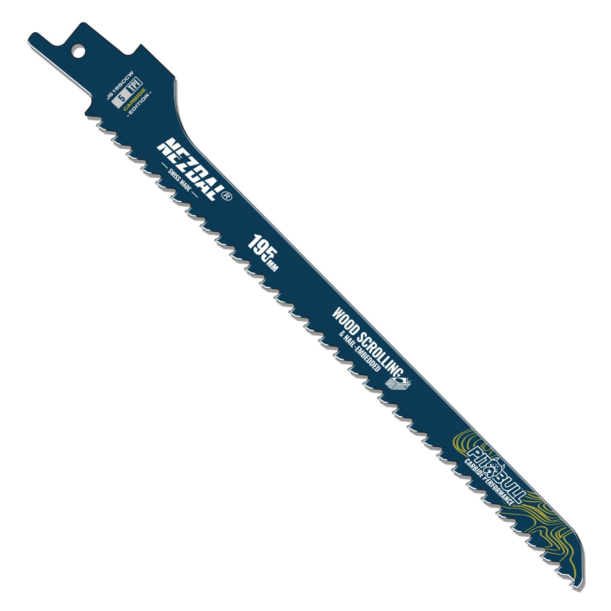 Curved Cuts | Multi-Material | 195mm | 50X Longer Life | Carbide Performance | Reciprocating Saw Blade