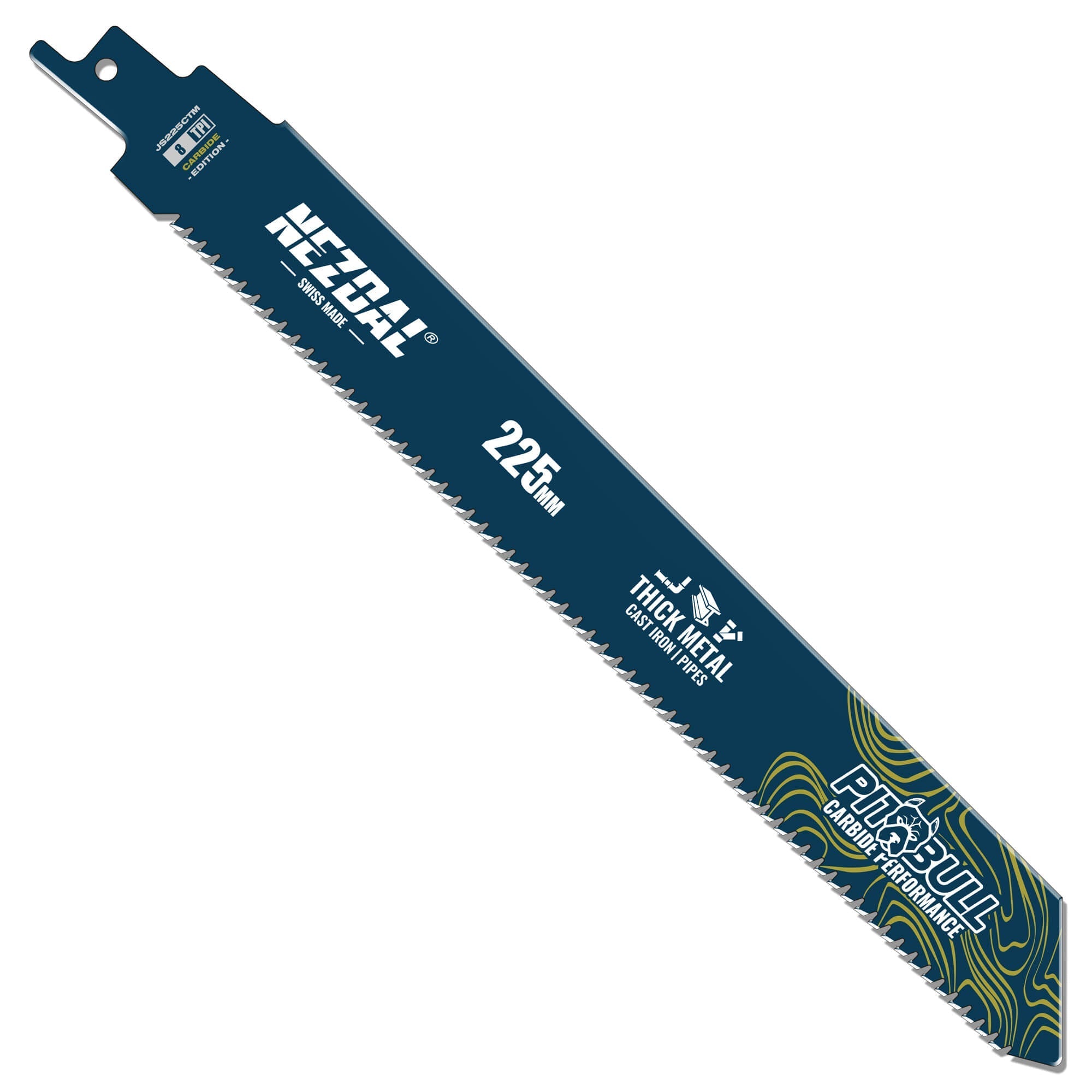 Thick Metal | 225mm | 50X Life | Carbide Performance | Reciprocating Saw Blade