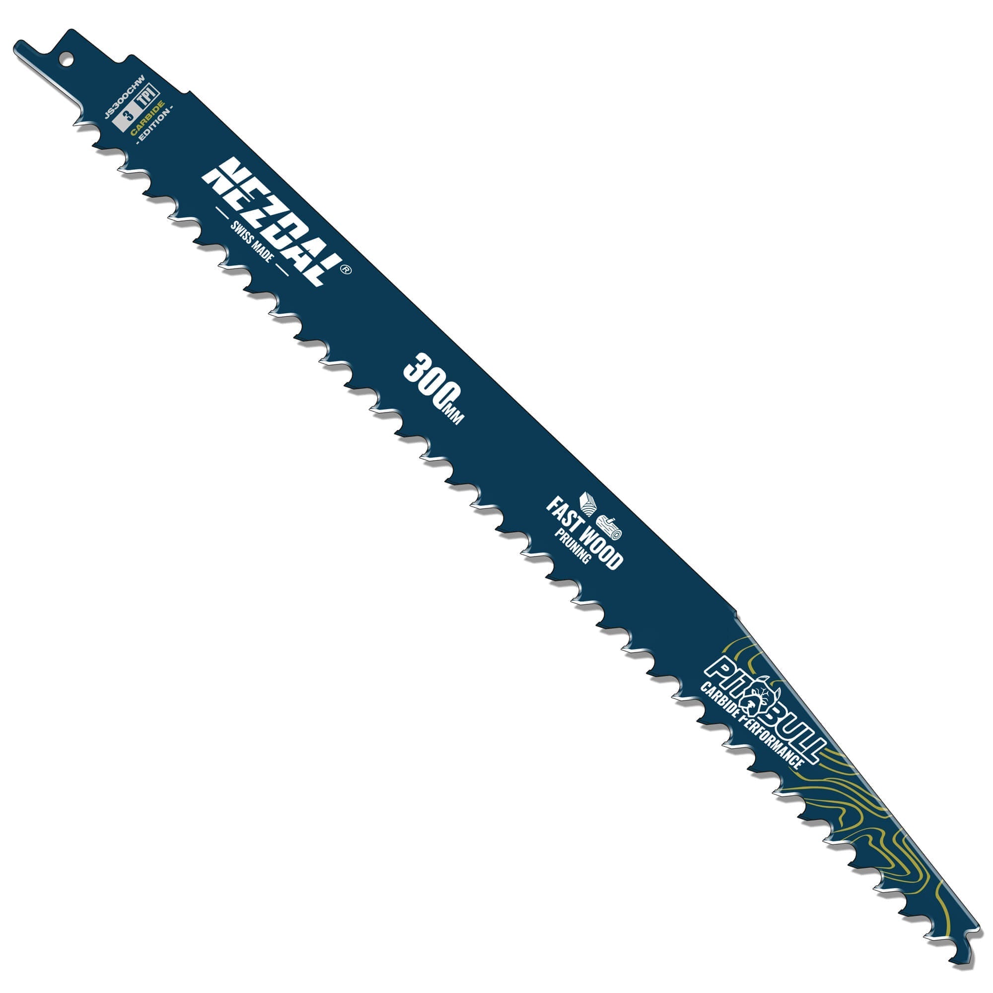 Tough Wood, Roots, Branches | 300mm | 50X Life | Carbide Performance | Reciprocating Saw Blade