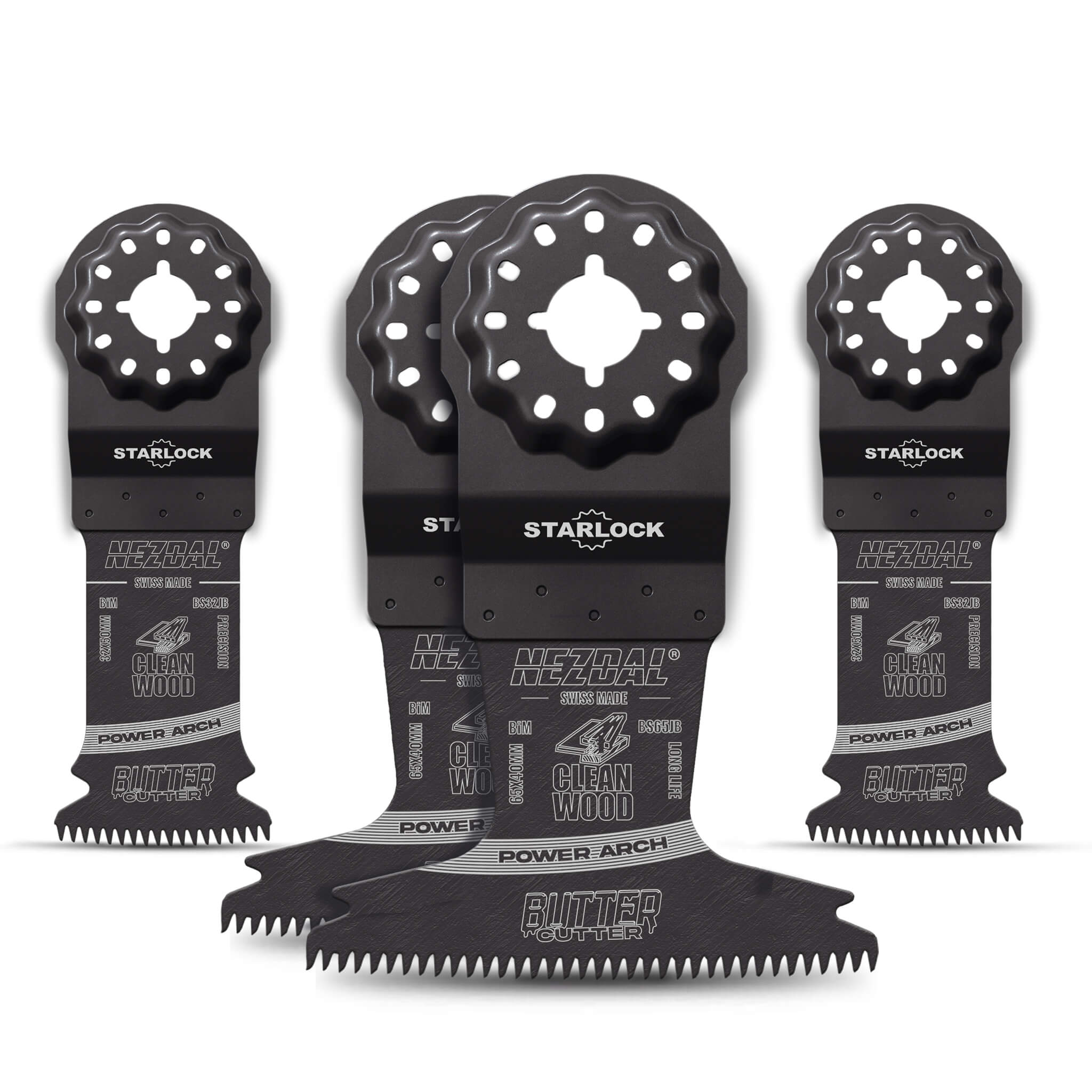 4 stk Starlock sagblader med japantanning for presisjonssaging i hardtre og myktre