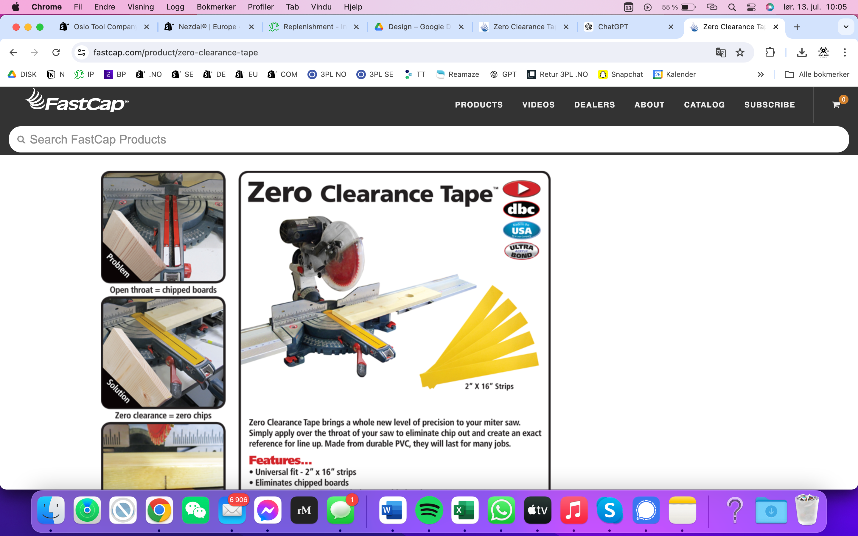 Finish Tape | Finer Cut Quality | Prevents Splintering | Increased Precision | 5 Pcs | For Miter Saws