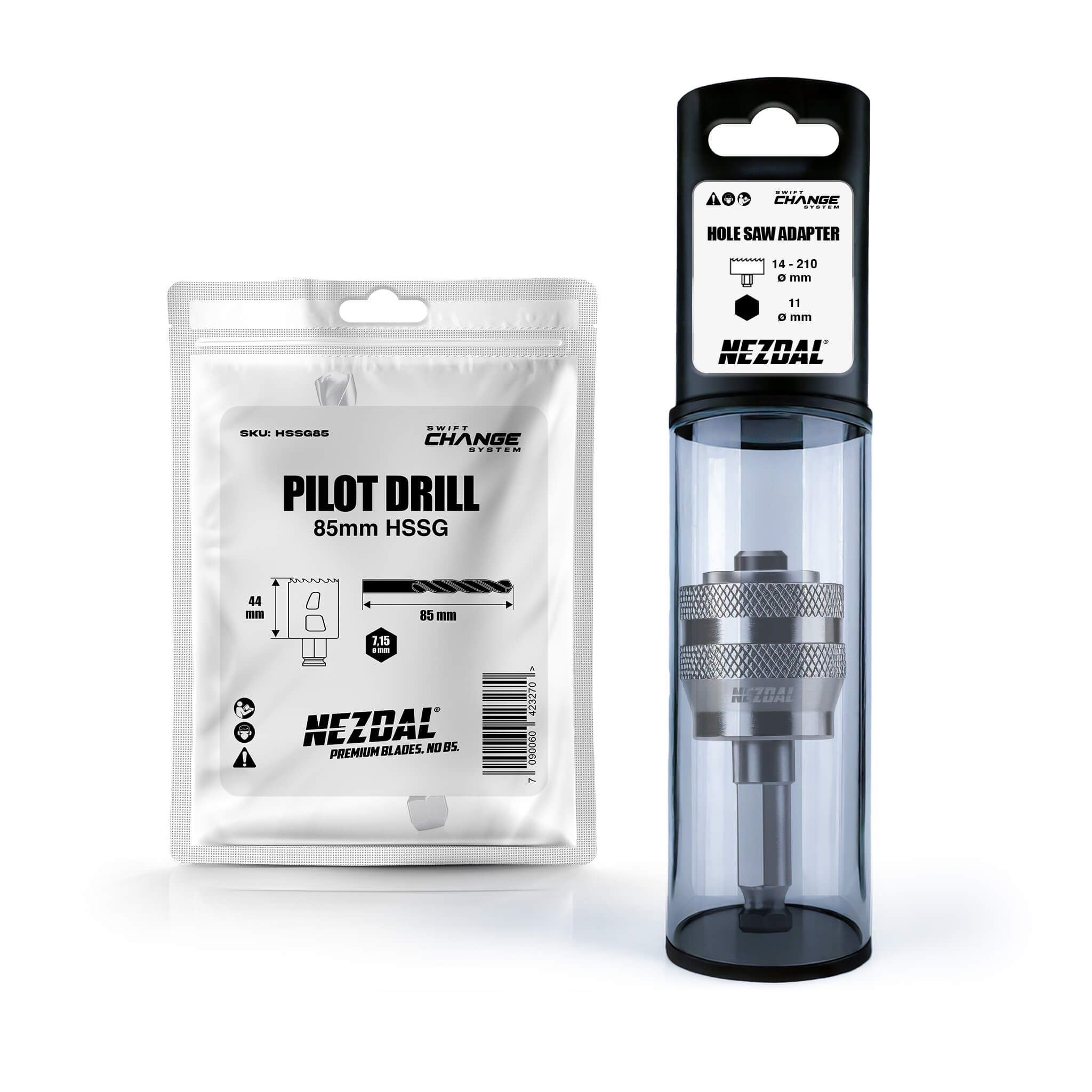 Adapter set | Recommended for Grizzly BiM® hole saws up to 83mm | Bestseller
