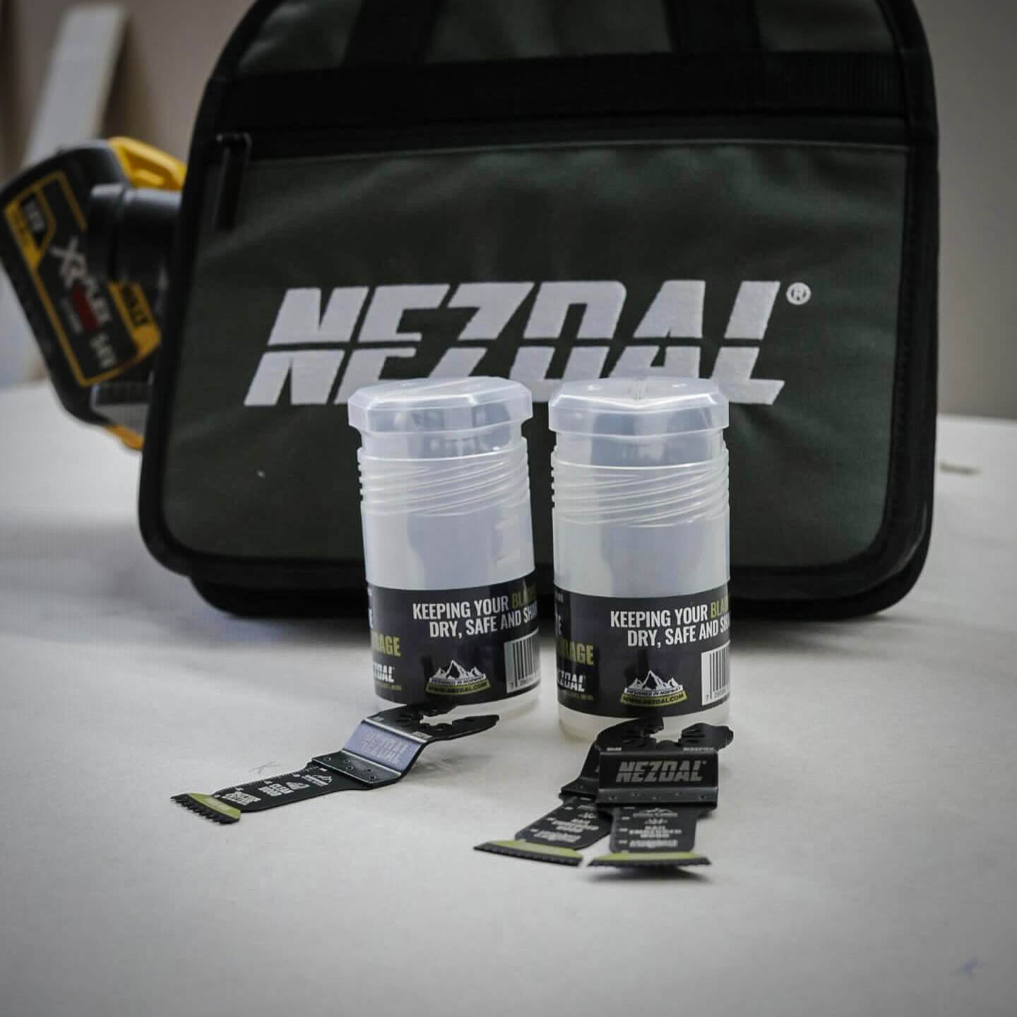 picture of two plastic storage boxes for multi-tool blades