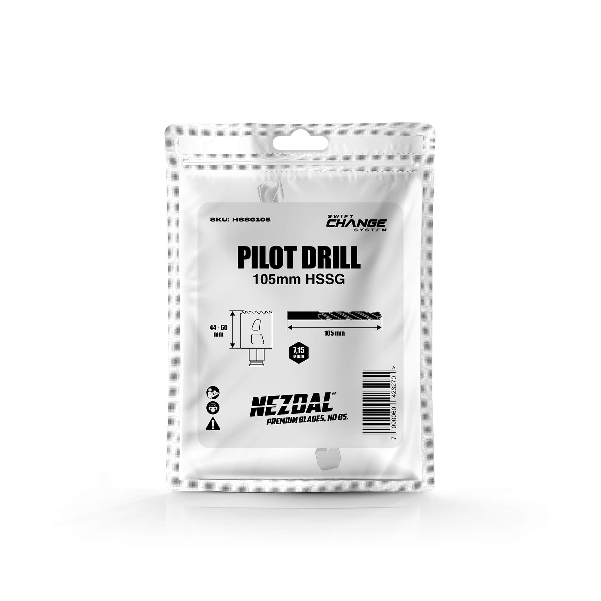 Pilot drill | 105mm length | Recommended for Pitbull® hole saws