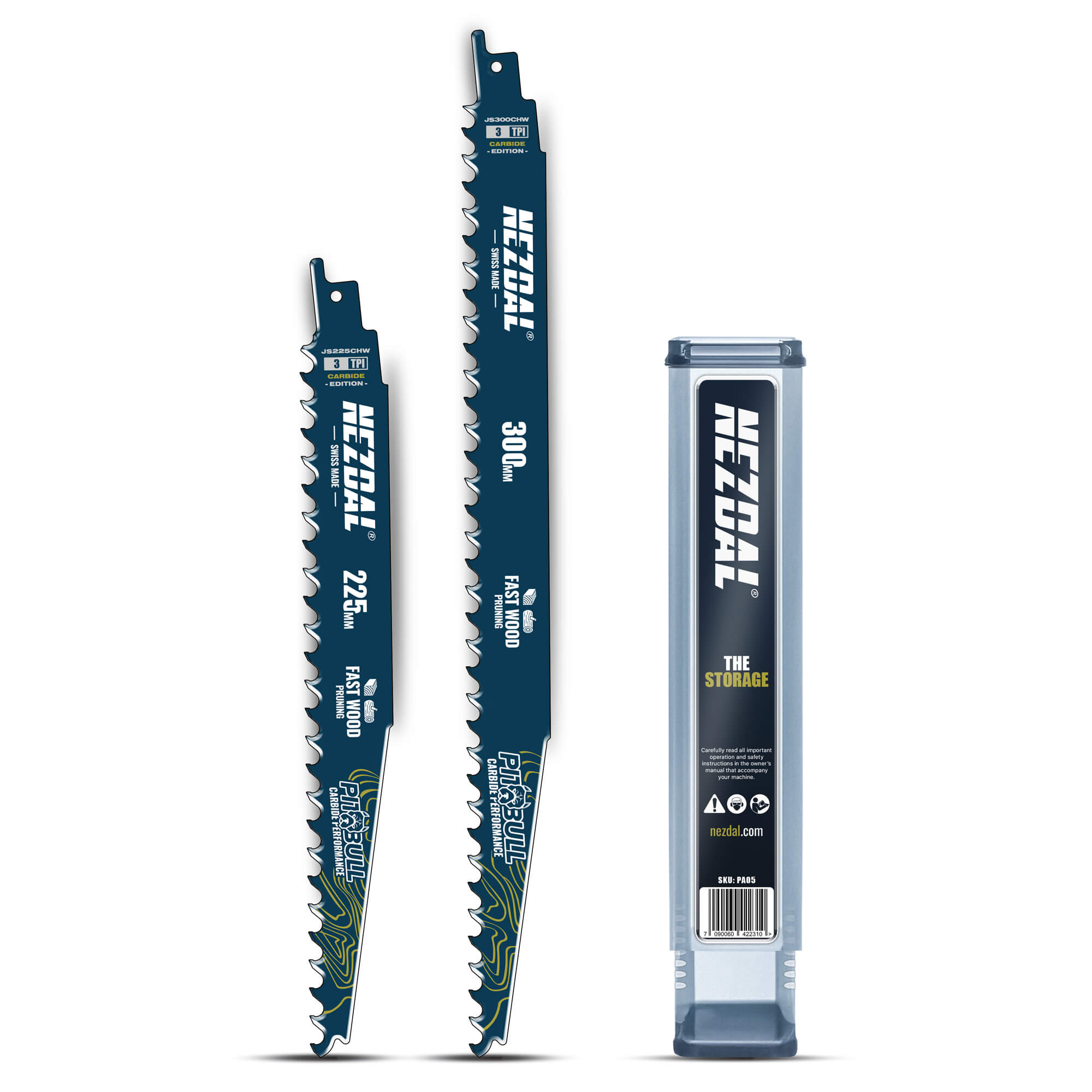 Tough Wood, Roots, Branches | 50X Life | Carbide Performance | 2 pcs | Incl. storage box