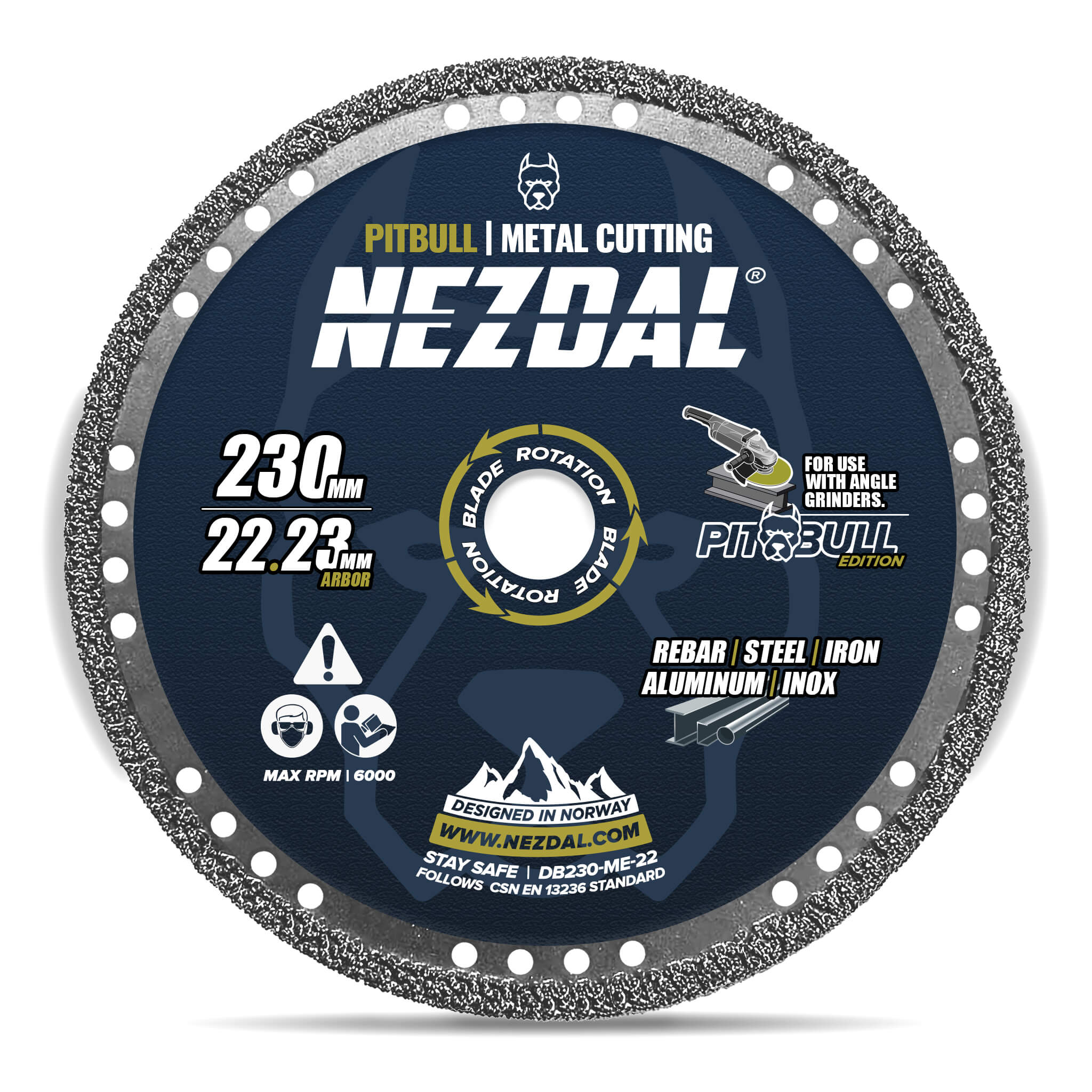 230mm diamond blade cutting disc for angle grinders for metal, steel, rebar, copper etc.
