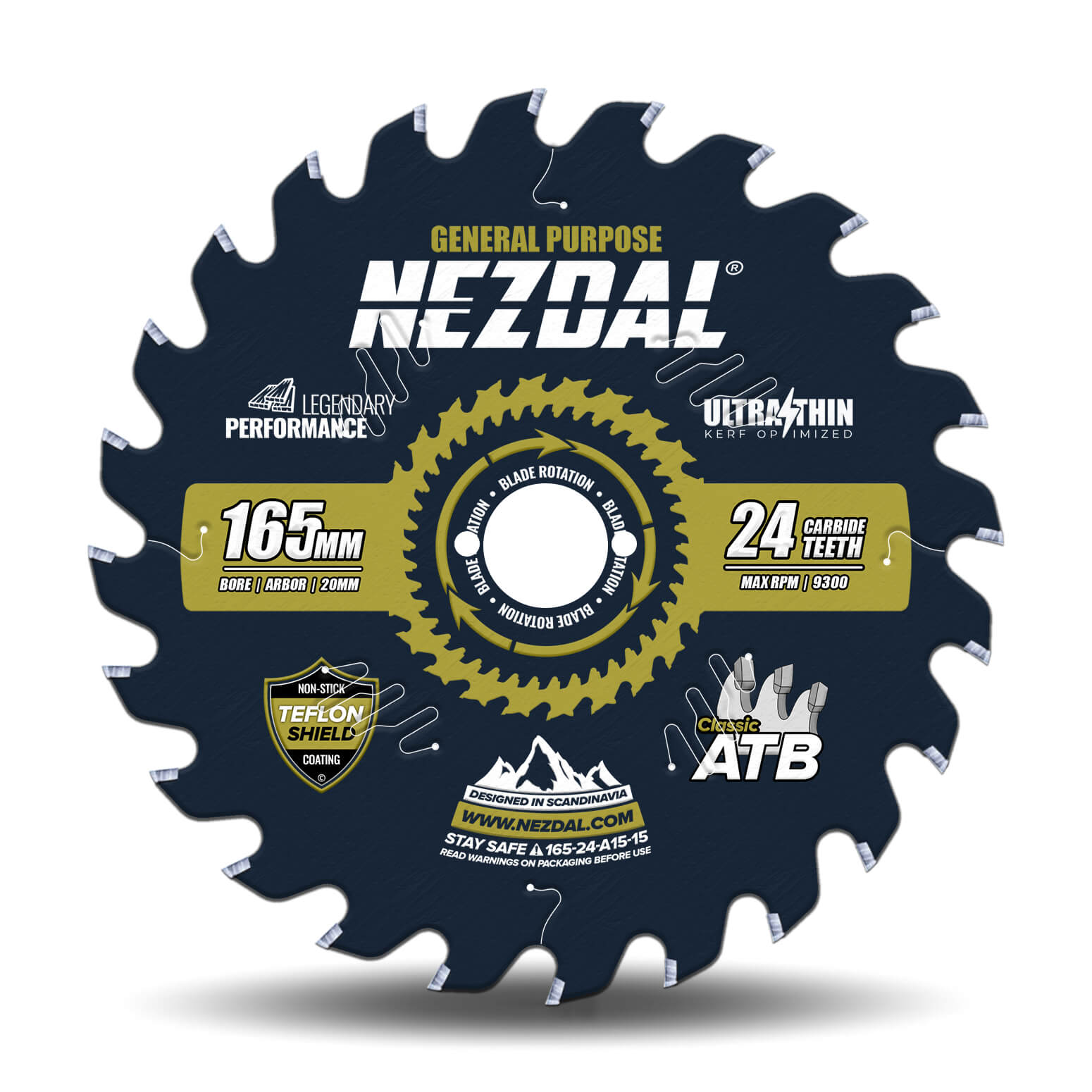 165mm | 24T | General Purpose | Wood | Ultra Thin 1,5mm Kerf