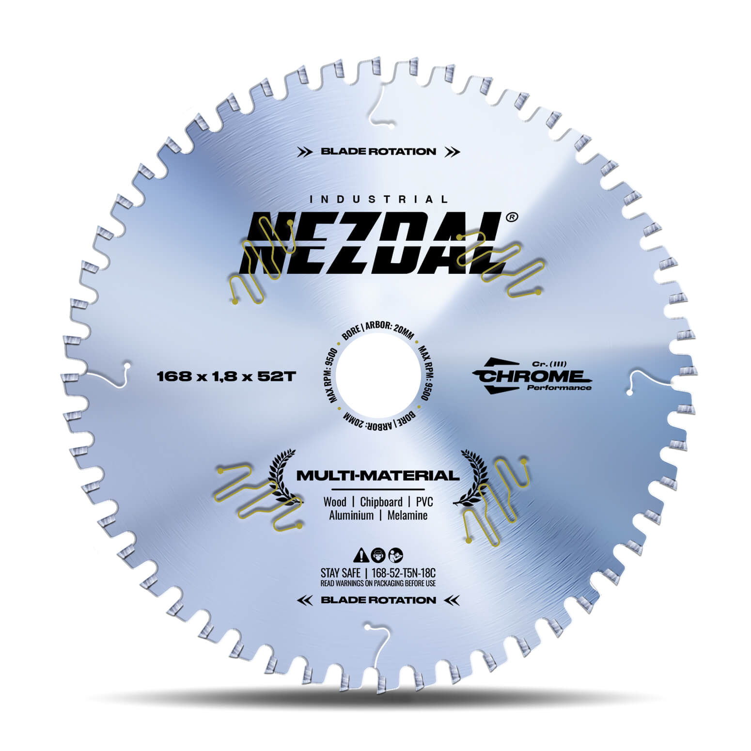 168mm | 52T | Multi-Material | Fine Finish | Industrial Quality