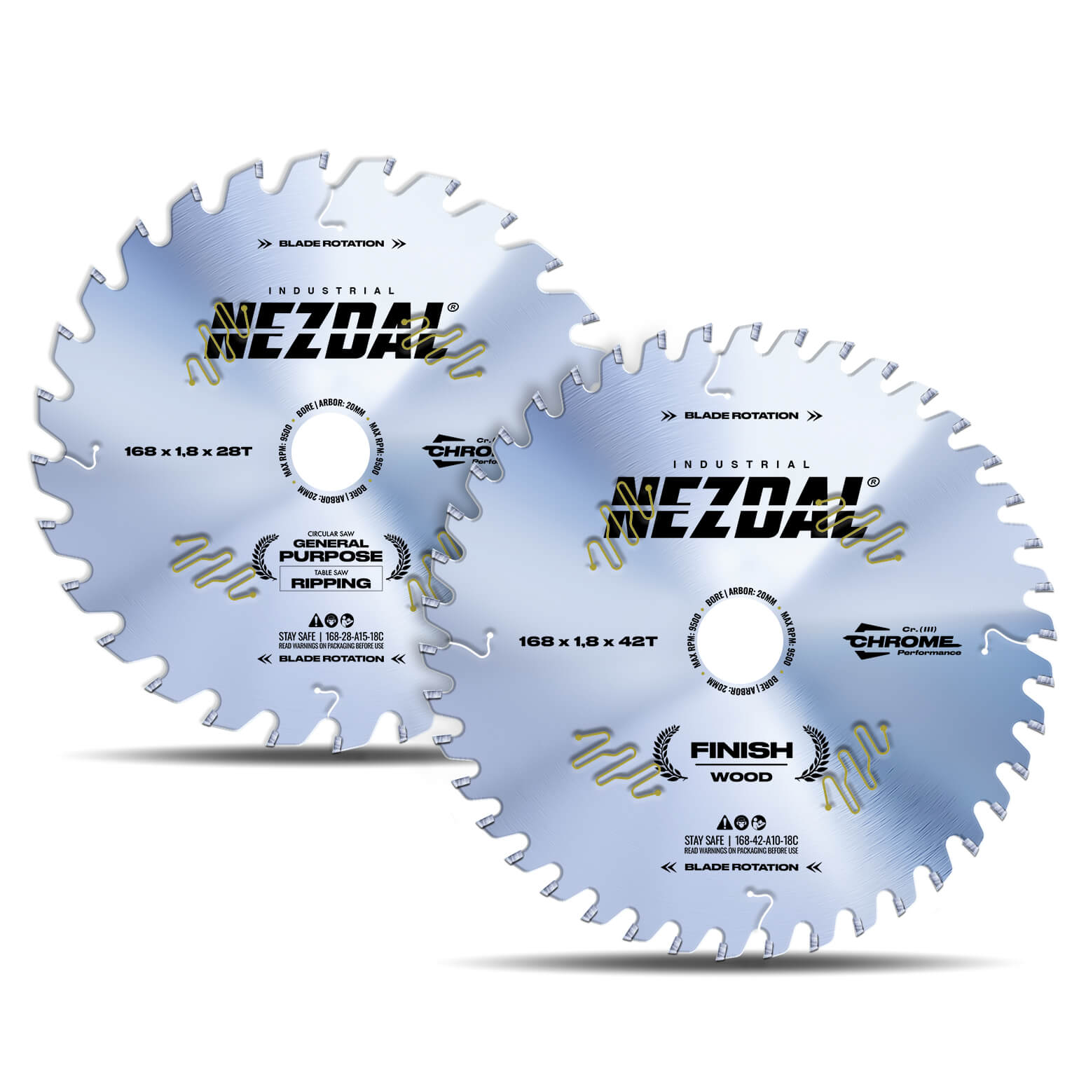 168mm Duo | 28, 42T | General Purpose, Finish | Industrial Quality