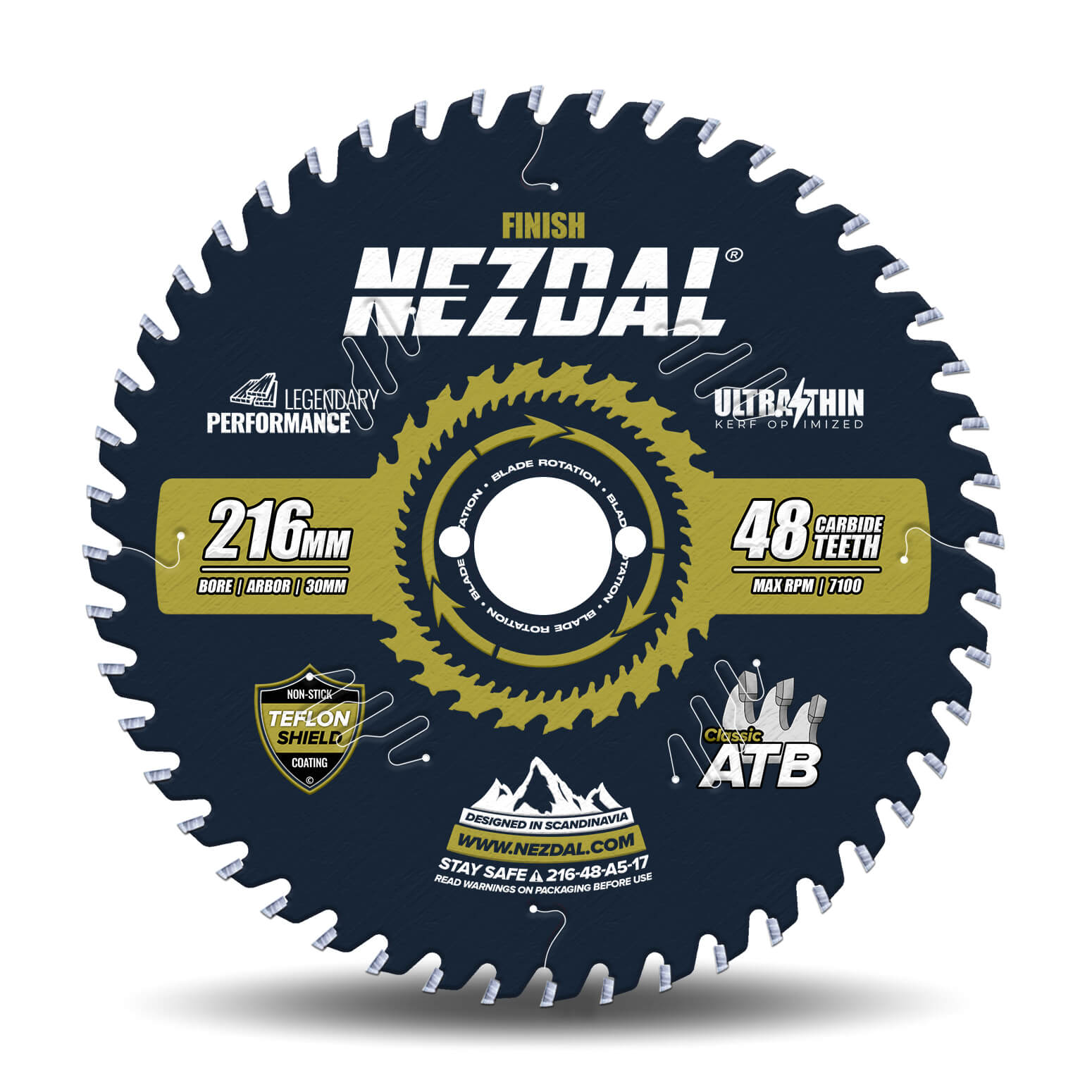 216mm | 48T | Finish | Wood | Ultra Thin Kerf | Ideal for battery saws