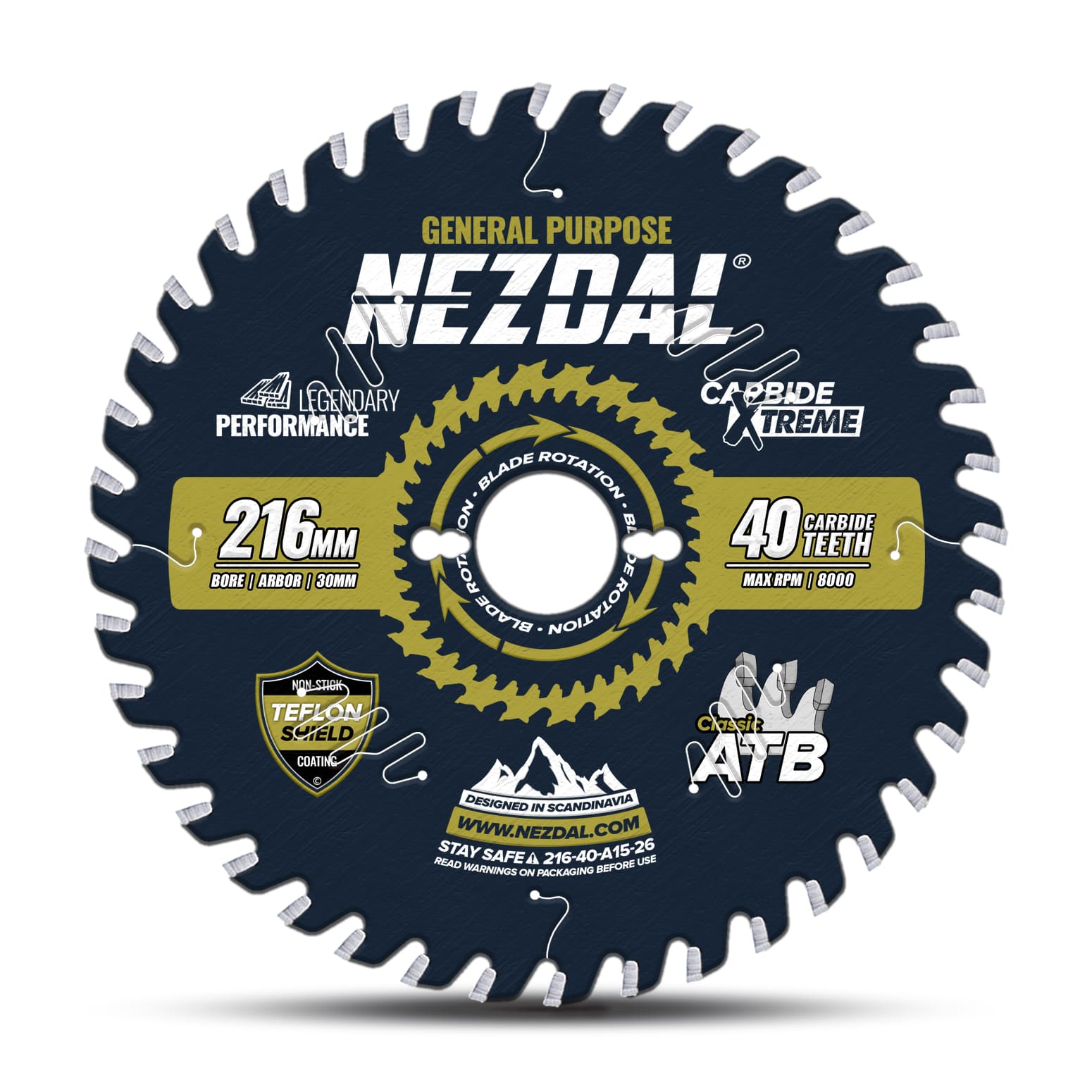 216mm | 40T | General Purpose | Wood | Table Saw