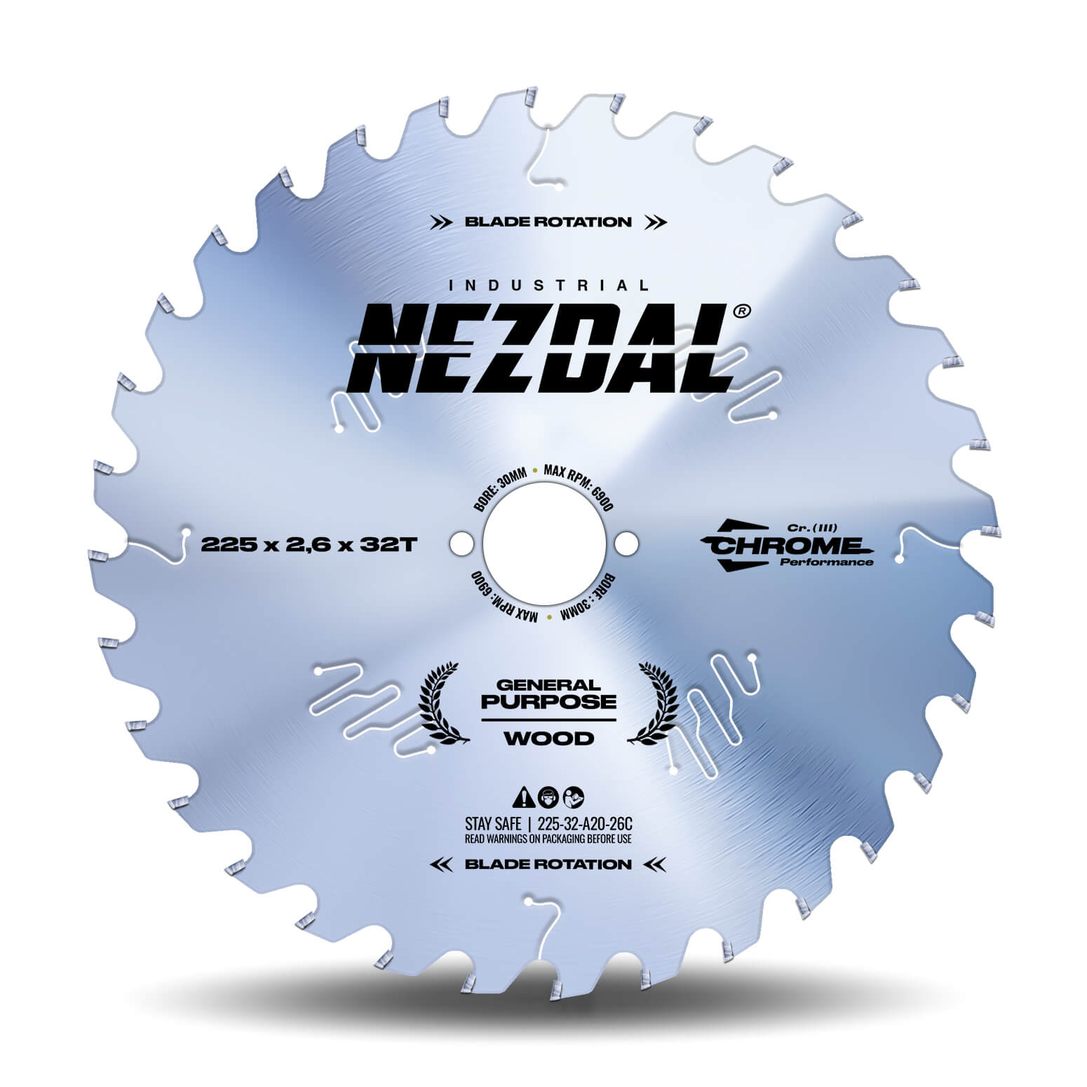 225mm | 32T | General Purpose | Wood | Industrial Quality | Ideal for Festool CS70