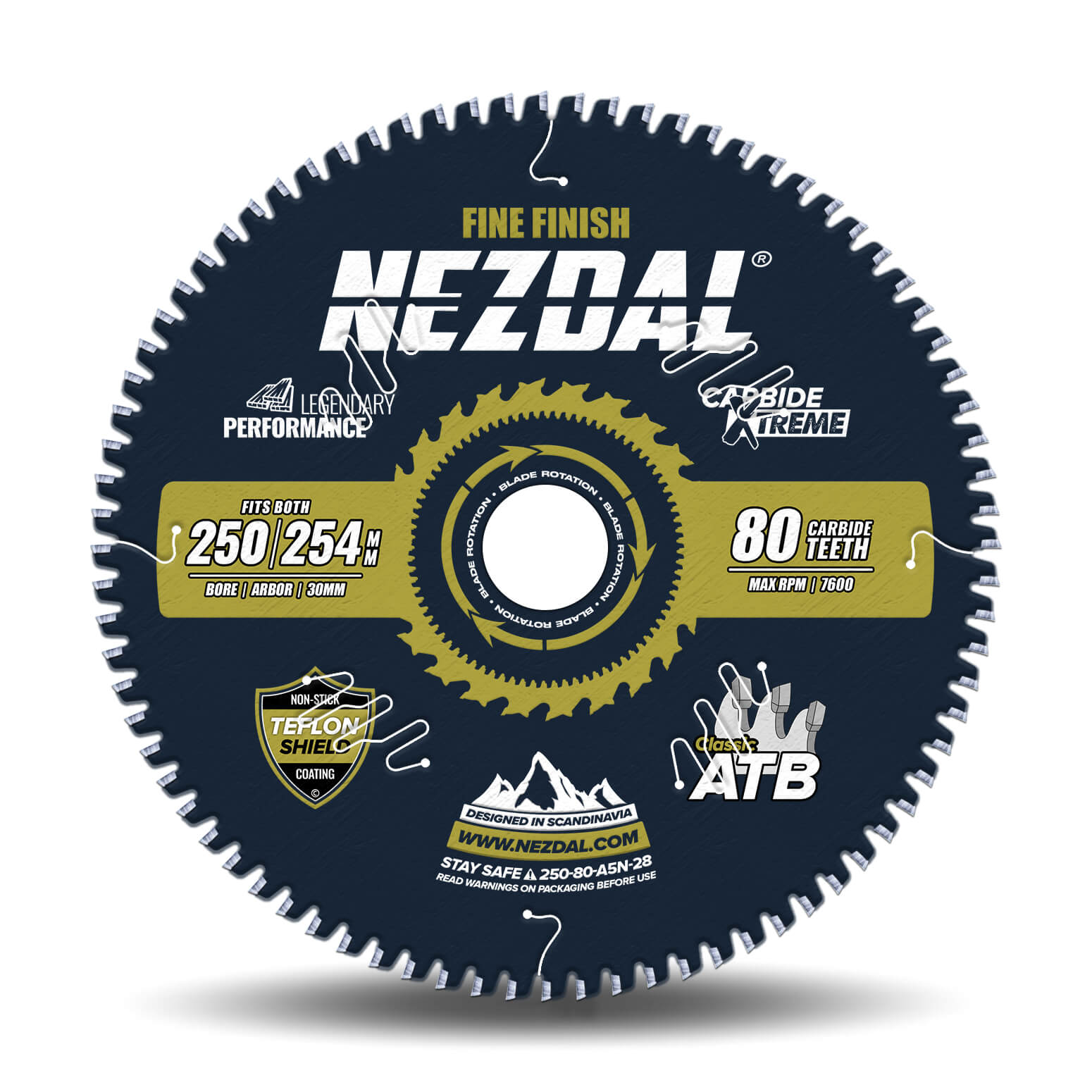 250/254mm | 80T | Fine Finish | Wood | Miter Saw