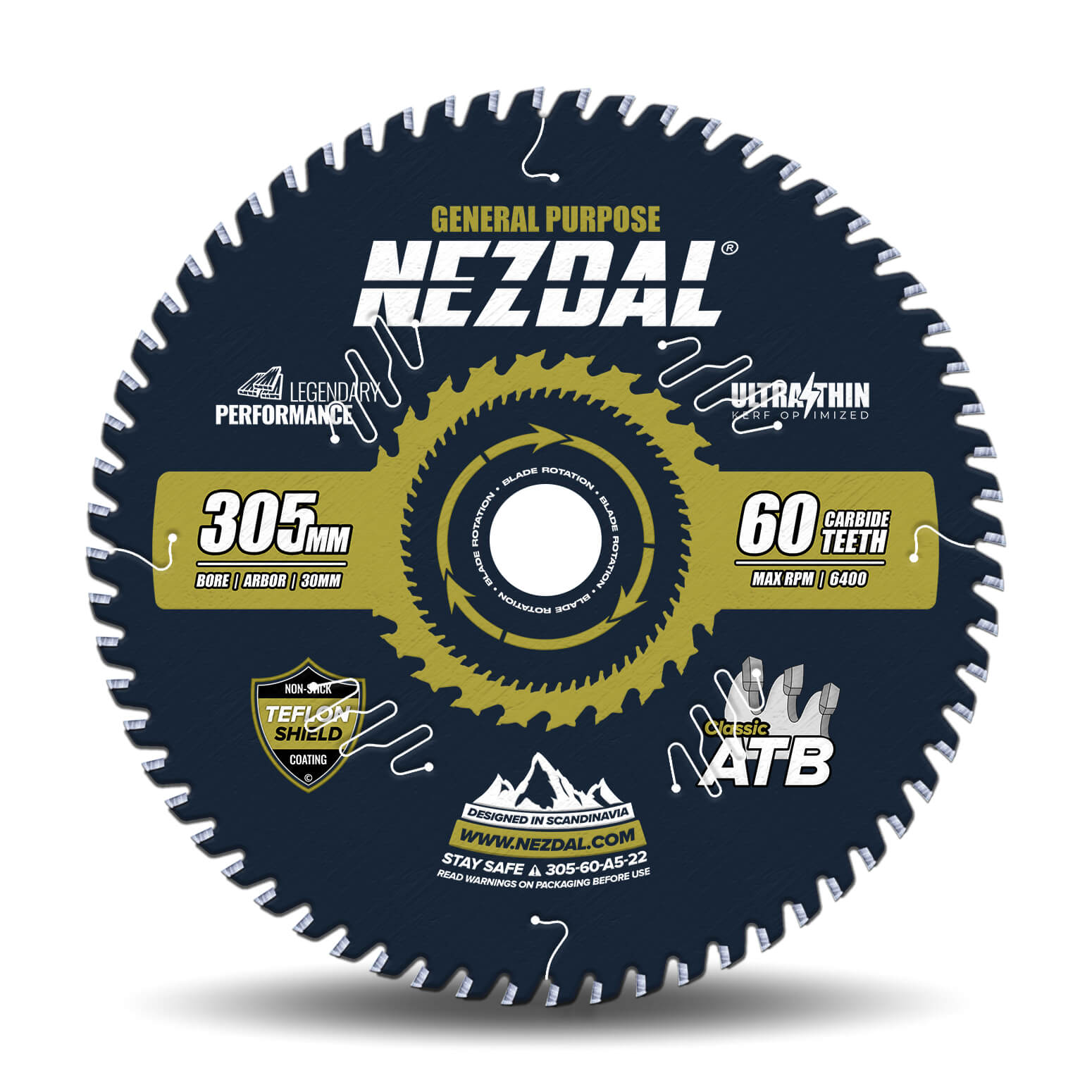 305mm | 60T | General Purpose | Wood | Ultra Thin Kerf | Ideal for battery saws