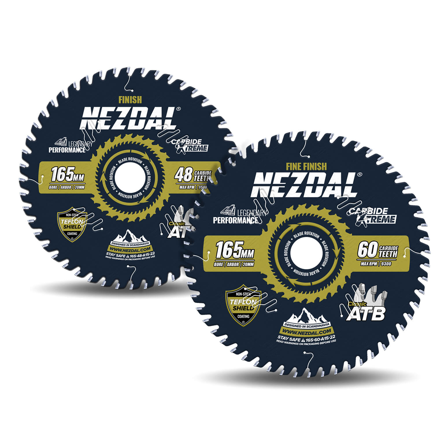 165mm Duo | 48, 60T | Finish, Fine Finish | 2,2mm Kerf | Stable, Precise