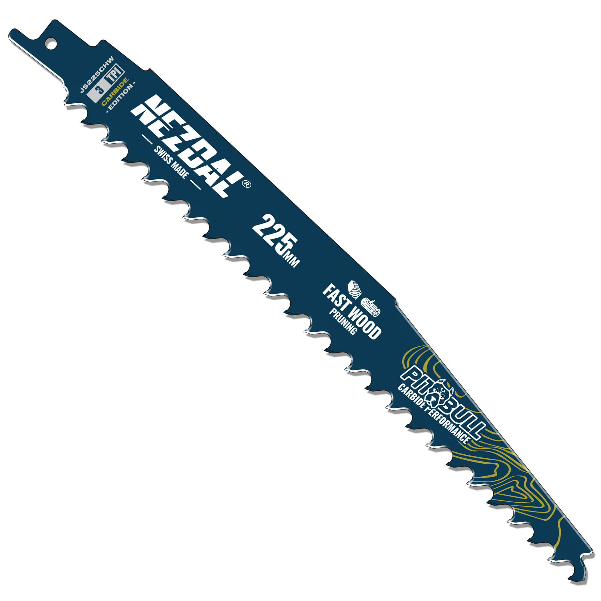 Tough Wood, Roots, Branches | 225mm | 50X Life | Carbide Performance | Reciprocating Saw Blade