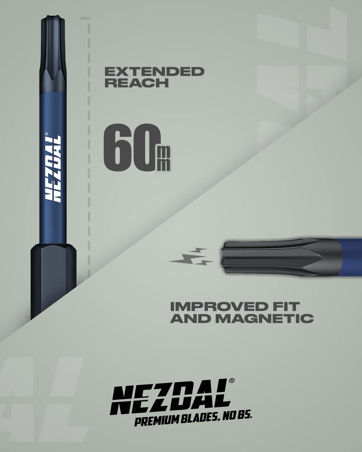 T25 | Bits | 60mm length | Color-coded | Perfect fit | For Impact & Drill Drivers | 5 pcs