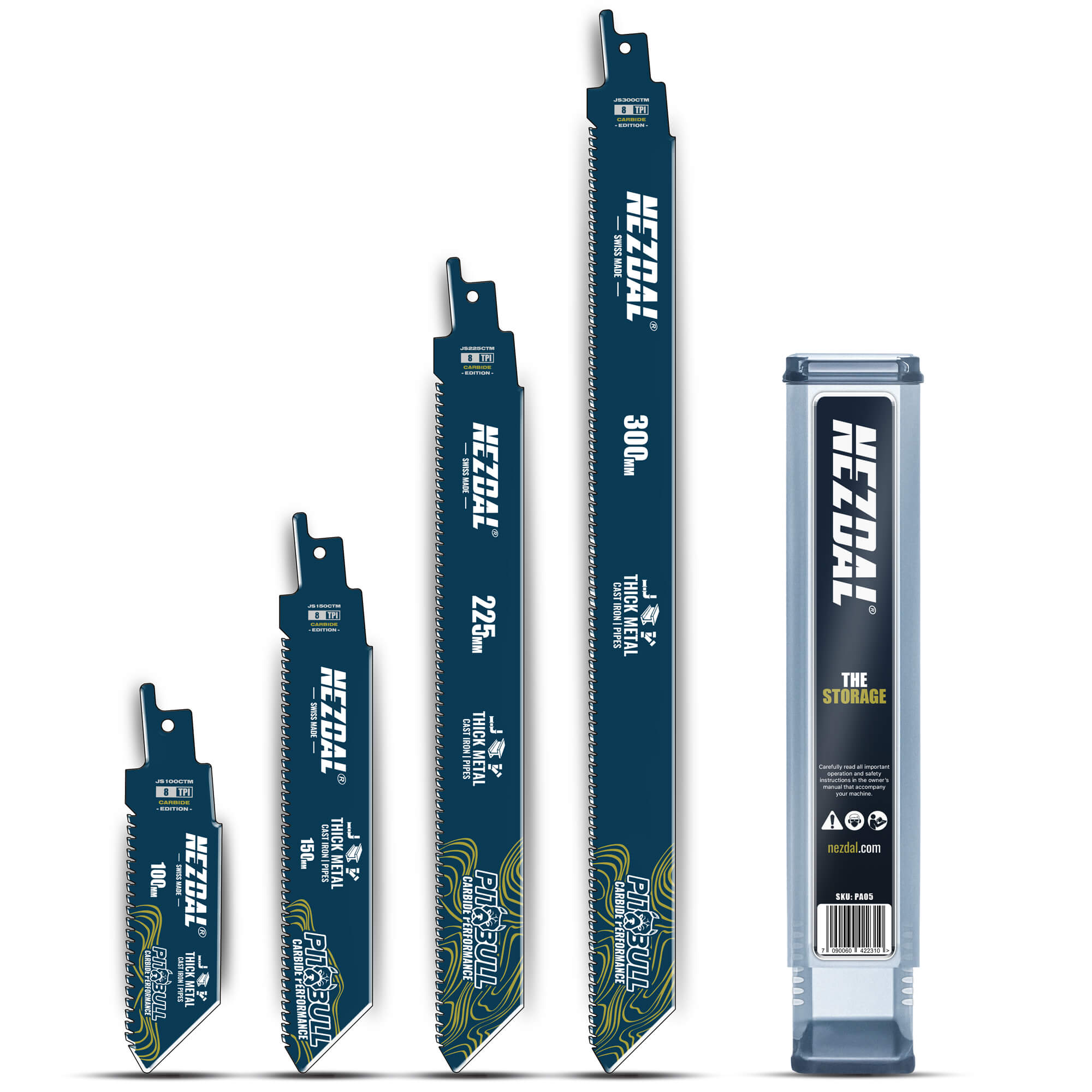 Thick Metal | 50X Life | Carbide Performance | 4 pcs | Incl. storage box