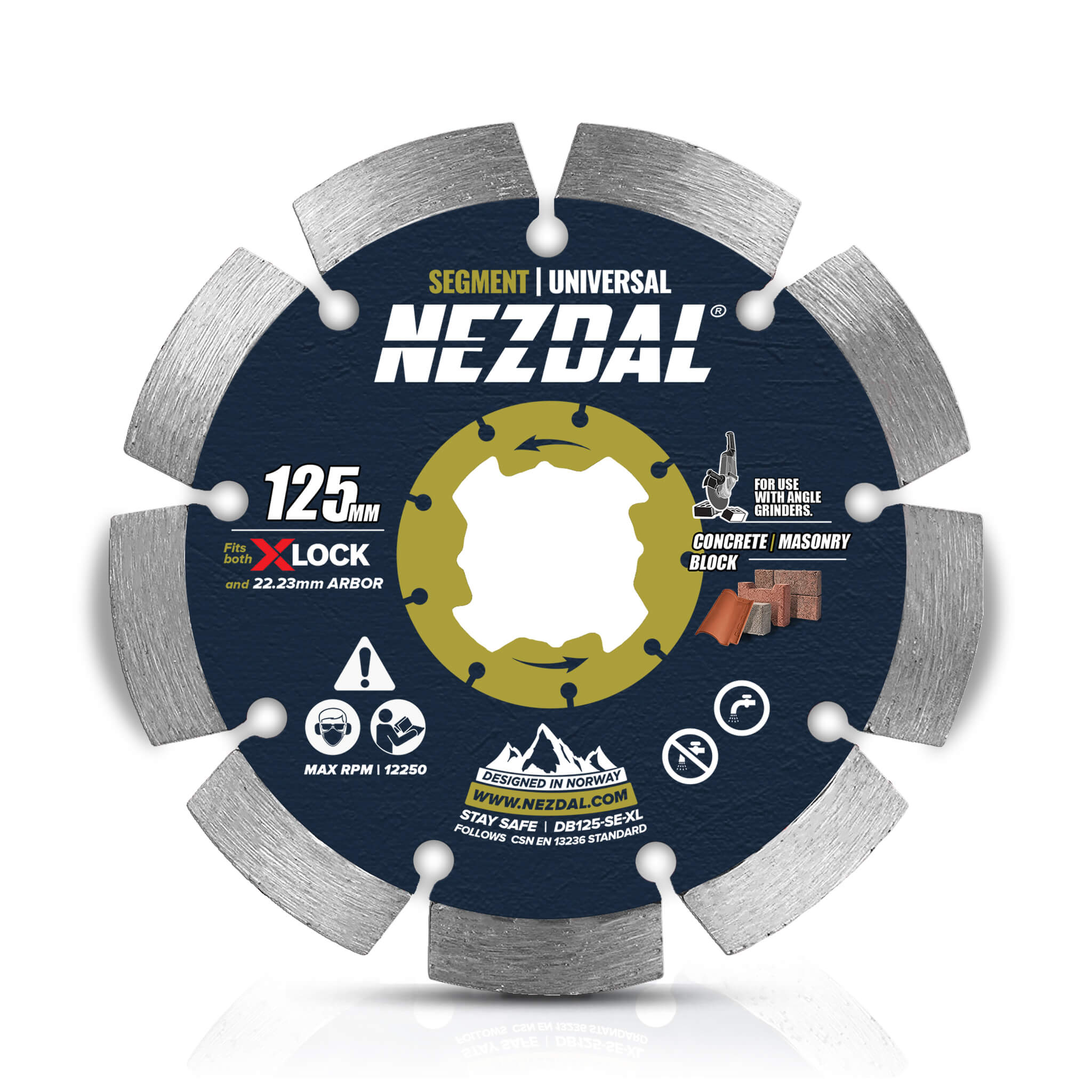 125mm diamond blade cutting disc for angle grinders for cutting concrete, roof tiles, bricks, tiles, stone etc.