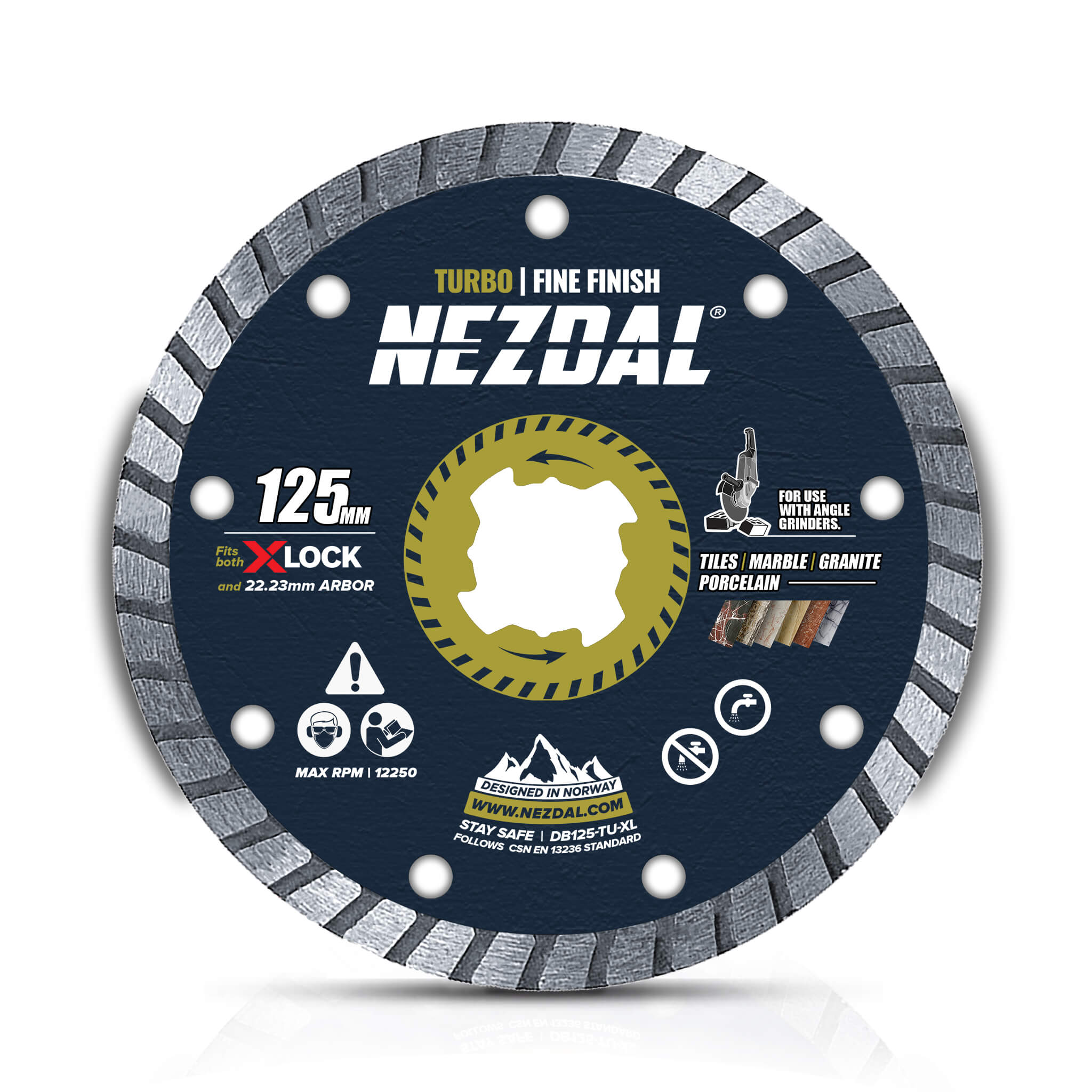 125mm diamond blade cutting disc for angle grinders for tiles, marble, granite etc.